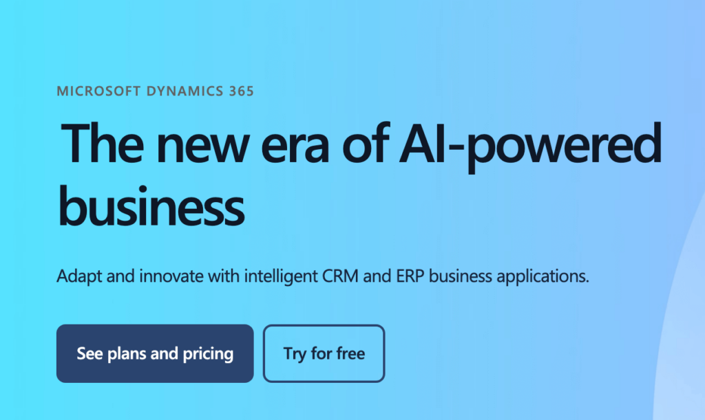 Microsoft Dynamics 365 sales